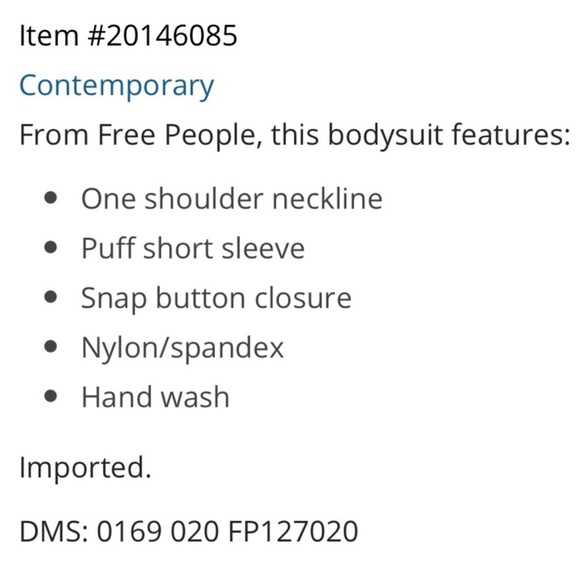 FREE PEOPLE ‘SOMETHING BOUT YOU’ BODYSUIT - Picture 7 of 10